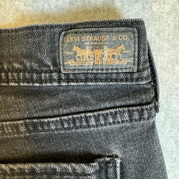 Levi’s 505 Straight Leg Jeans Women’s Size 12 Black Mid Rise Stretch Casual Mom - Picture 12 of 15